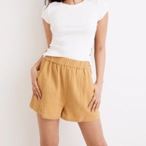 NWT - Madewell Light Spun Pull On Shorts - Earthen Gold - Medium